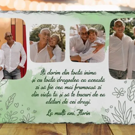 ardezie personalizată la mulți ani florin