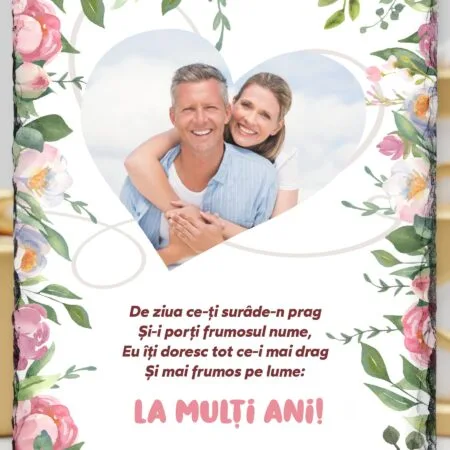 ardezie personalizată pentru ziua de nume