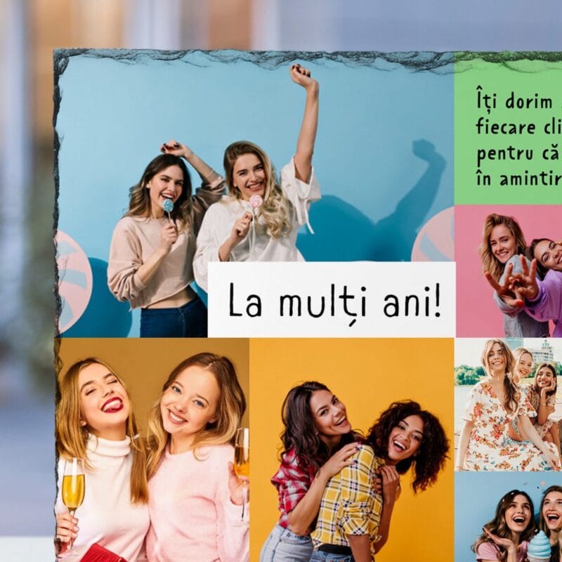 piatră personalizată aniversară colaj