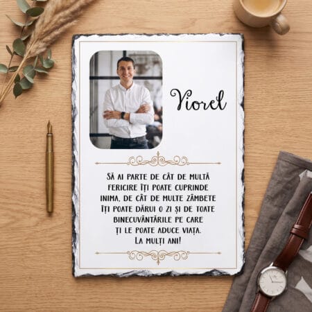 placă ardezie personalizată — cadou la mulți ani pentru el