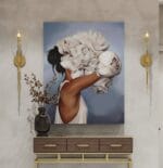 Tablou Canvas Decorativ Floral Girl Blue (copiază)