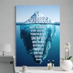 tablou canvas decorativ motivațional cu iceberg succes — birou