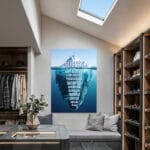 tablou canvas decorativ motivațional cu iceberg succes — birou