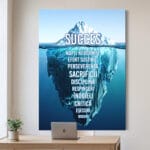 tablou canvas decorativ motivațional cu iceberg succes — birou