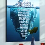 tablou canvas decorativ motivațional cu iceberg succes — birou