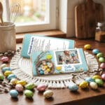 ciocolată de paște personalizată cu fotografie – mesaj paște fericit