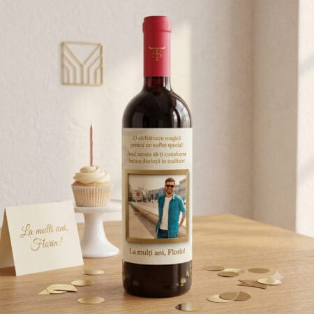 vin personalizat la mulți ani cu poză și nume