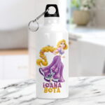 bidon de apă personalizat cu nume și personaj pentru fete