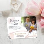 magnet mărturie nuntă - 10 x 7 cm