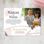 magnet mărturie nuntă - 10 x 7 cm