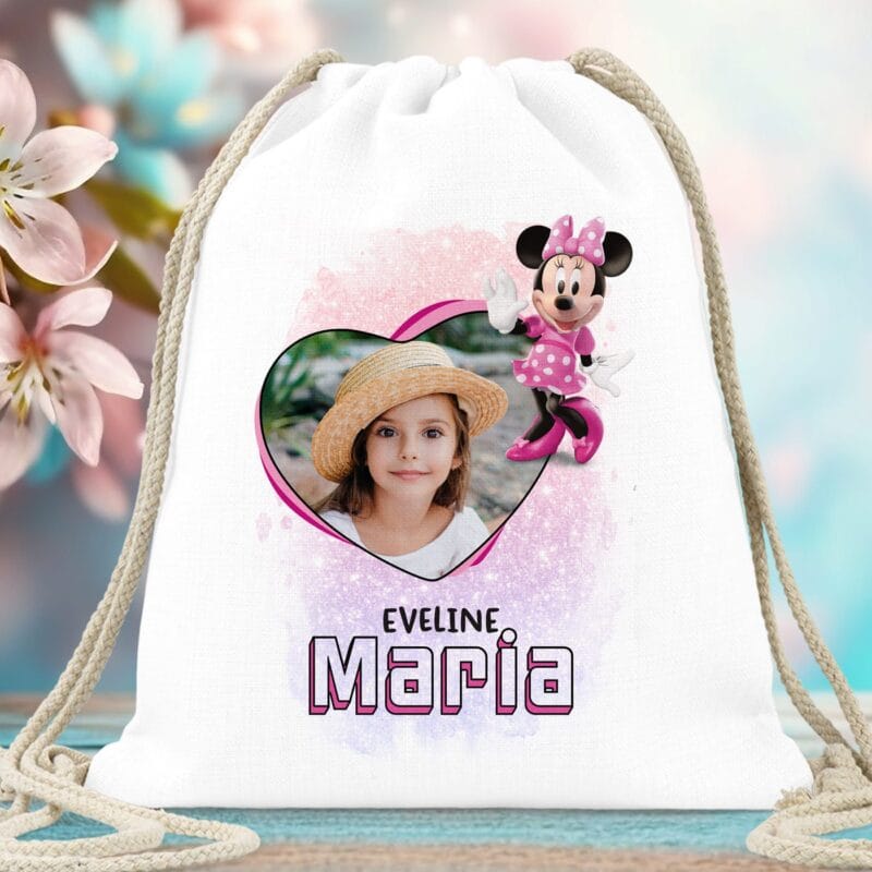 rucsac personalizat cu poză și personaj preferat pentru fete