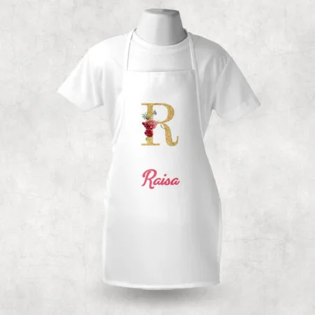 Șorț personalizat cu nume și personaj preferat pentru fete (copiază)