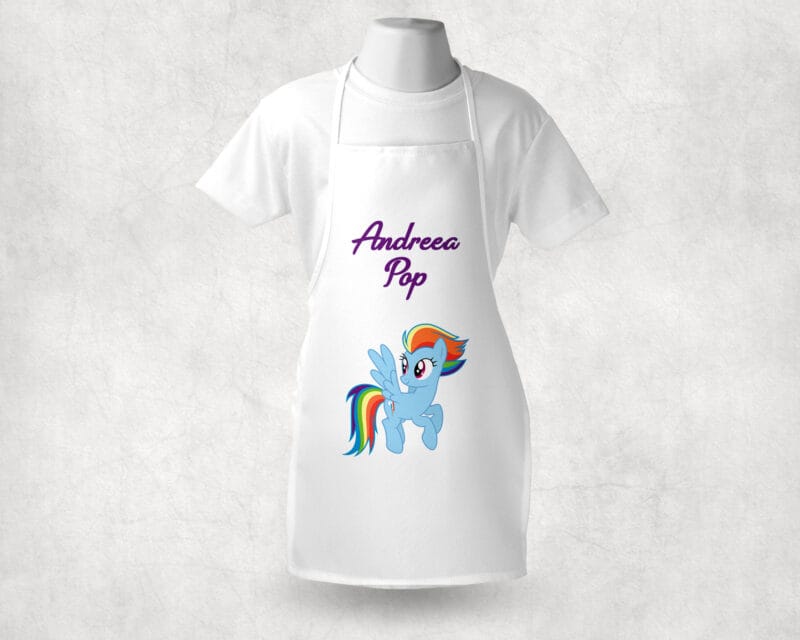 Șorț personalizat cu nume și personaj preferat pentru baieți (copiază)