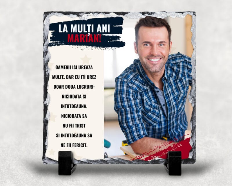 Piatră personalizată patrată Ziua Numelui (copiază)