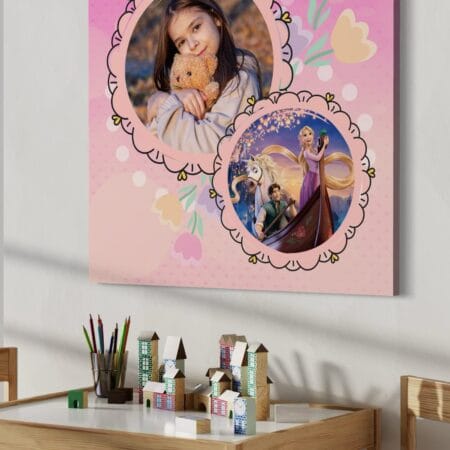 tablou canvas personalizat pentru copii cu personaj preferat- model fetite