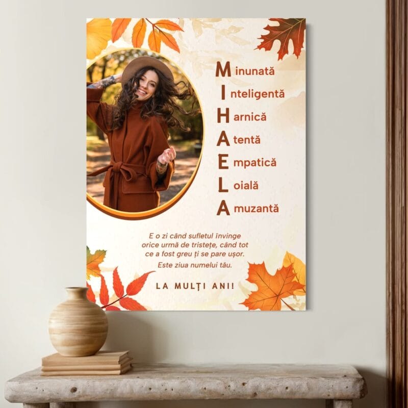 tablou canvas personalizat pentru mihaela