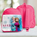 ghiozdan personalizat cu personaj și nume pentru fetite gradi