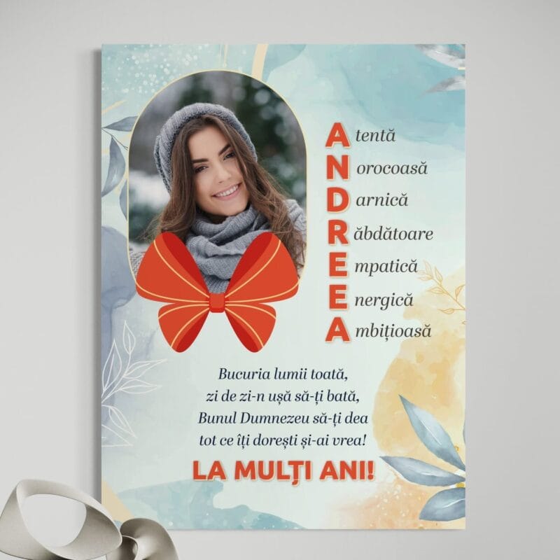 tablou canvas personalizat pentru andreea