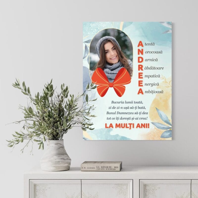 tablou canvas personalizat pentru andreea