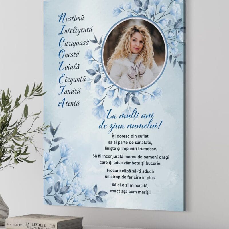 tablou canvas personalizat pentru nicoleta cadou onomastică