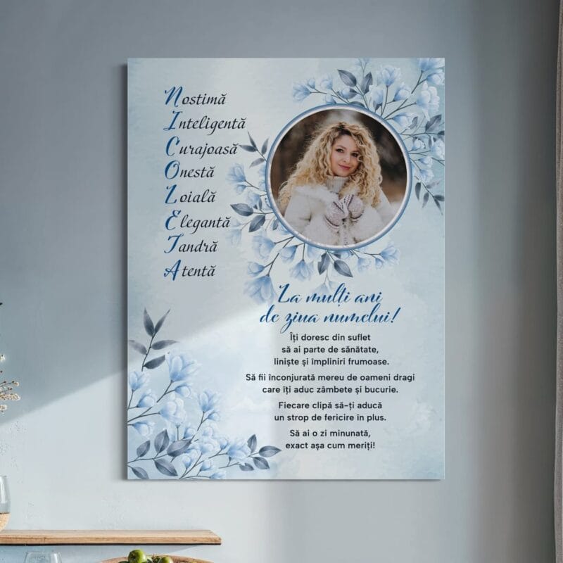 tablou canvas personalizat pentru nicoleta cadou onomastică
