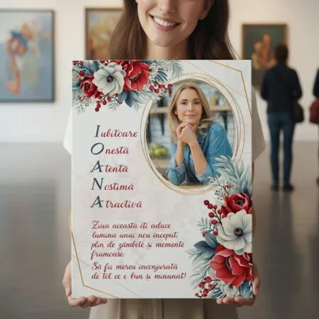 tablou canvas personalizat pentru ioana cadou onomastică