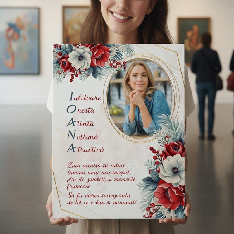 tablou canvas personalizat pentru ioana cadou onomastică