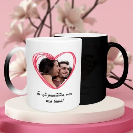 cană termosensibilă tu esti jumatatea mea