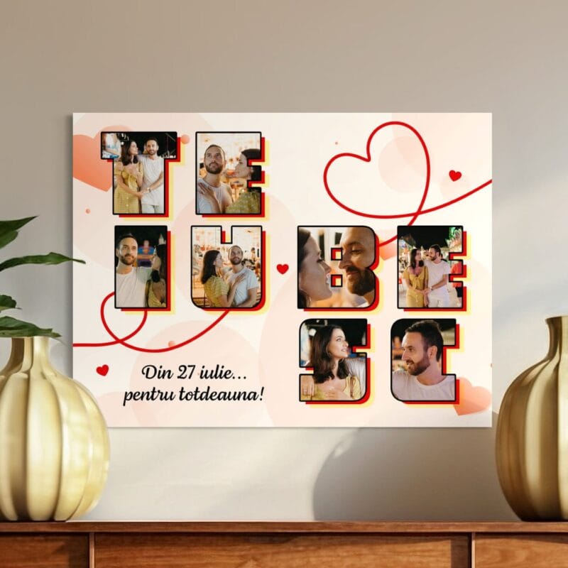 tablou canvas personalizat te iubesc
