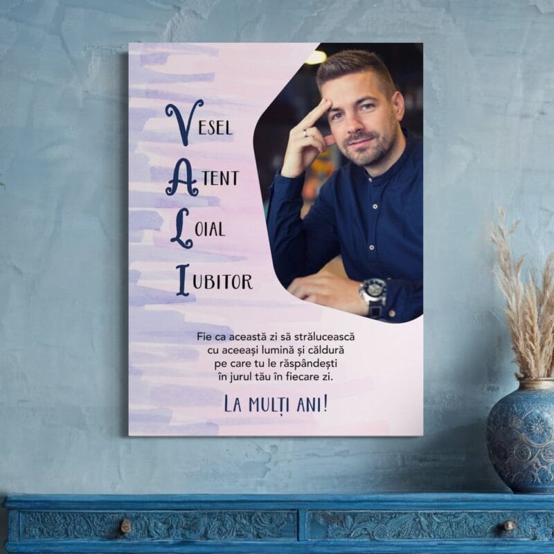 tablou canvas personalizat pentru vali