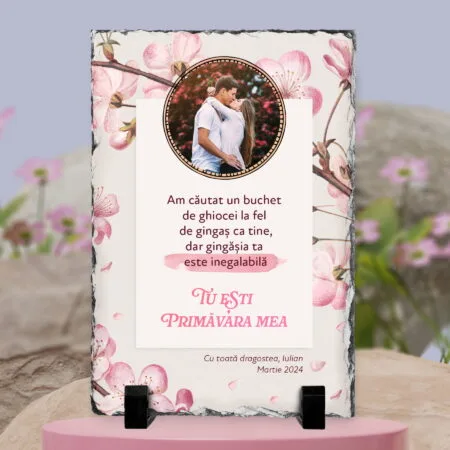 piatră personalizată tu ești primăvara mea