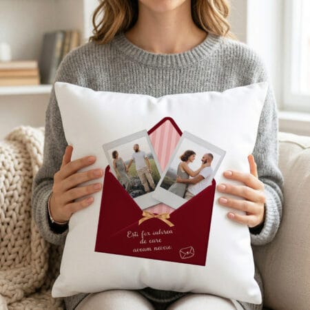 pernă personalizată cu poză "Țara mea și mândra mea"