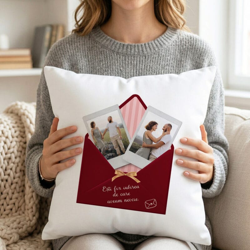 pernă personalizată cu poză "Țara mea și mândra mea"
