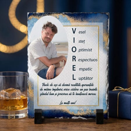placă ardezie personalizată — cadou viorel