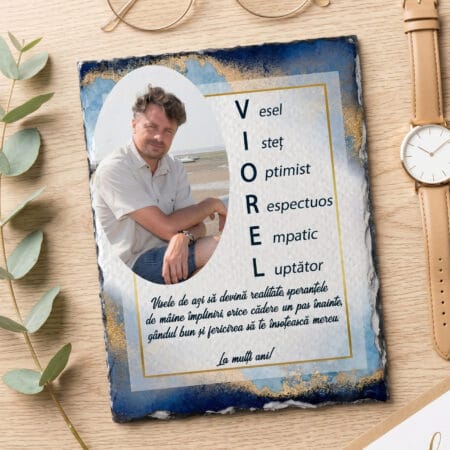 placă ardezie personalizată — cadou viorel