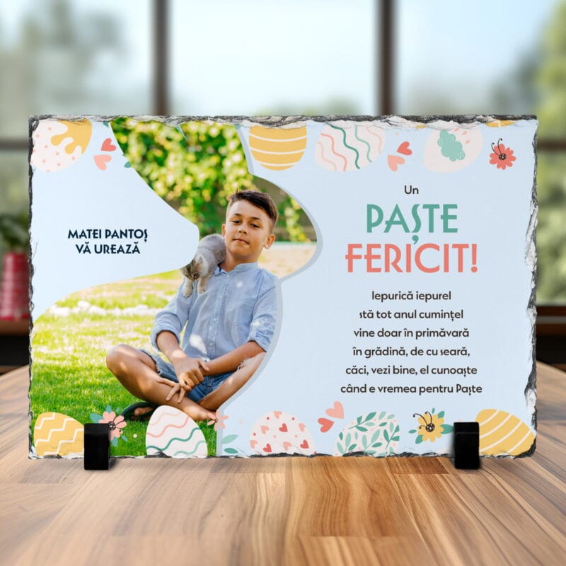 ardezie personalizata ou paste - copii - poezie