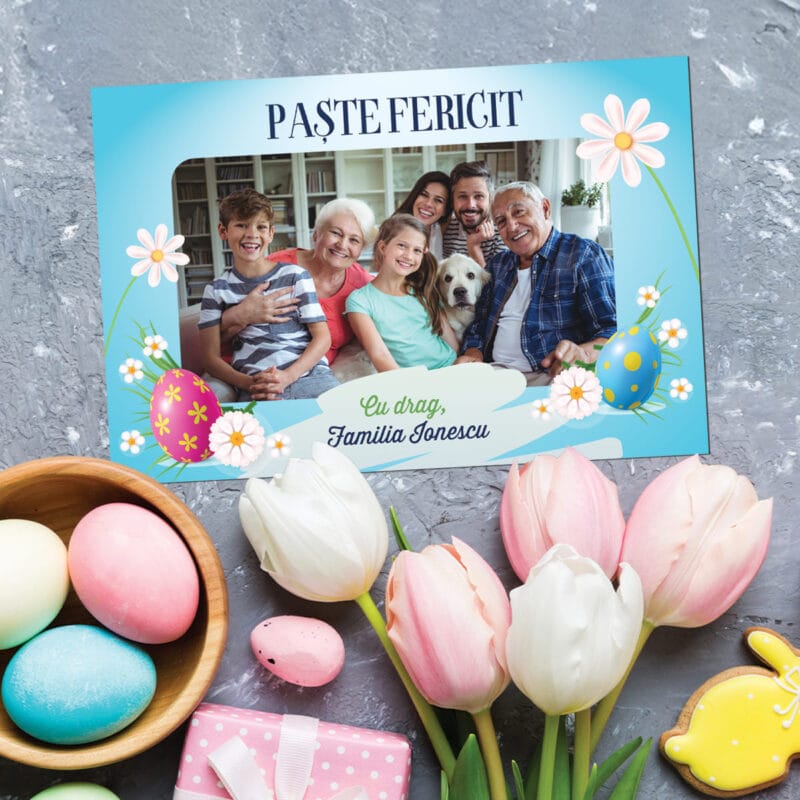 magnet personalizat familie de paște