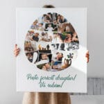 tablou canvas de paște colaj de fotografii în formă de ou