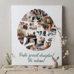 tablou canvas de paște colaj de fotografii în formă de ou