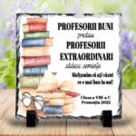 placă ardezie pătrată personalizată — cadou profesor