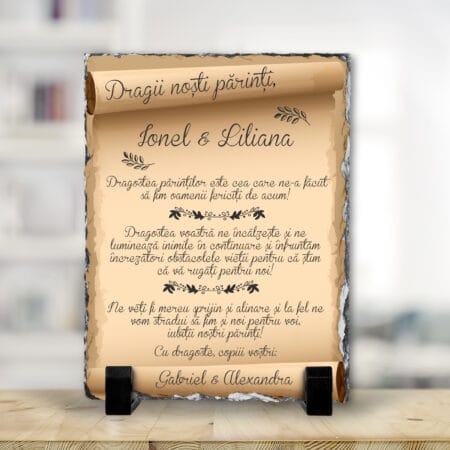 Ardezie Personalizata cadou pentru PARINTI