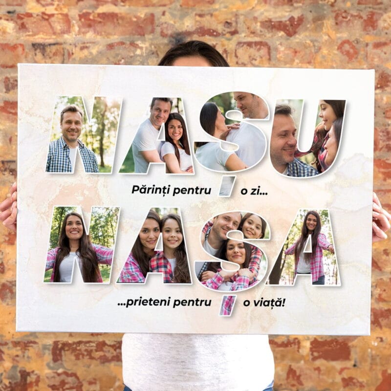 tablou canvas personalizat cadou pentru nași