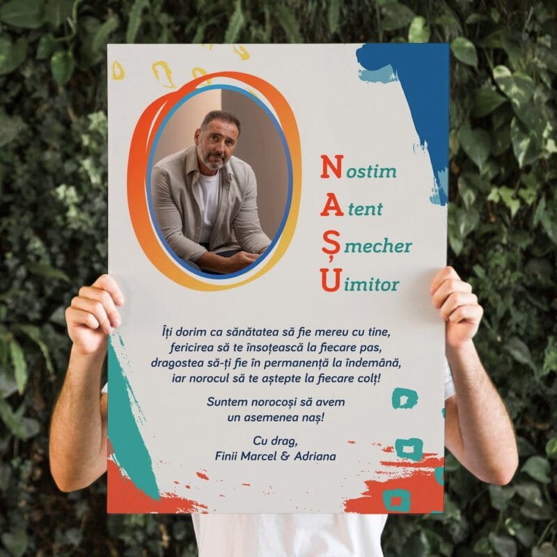 tablou canvas personalizat cadou pentru nașu