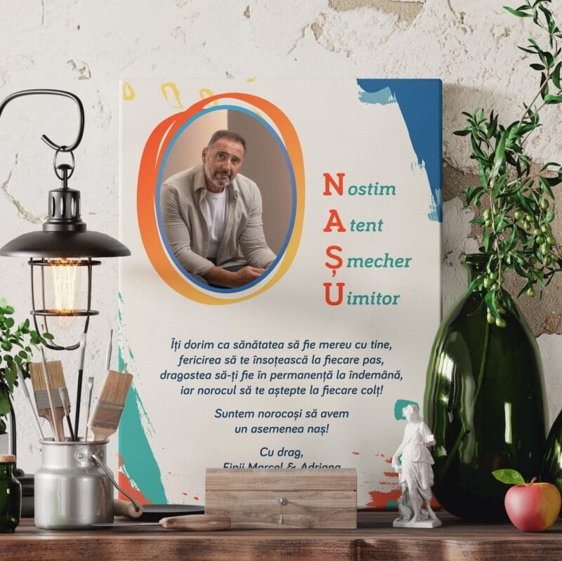 tablou canvas personalizat cadou pentru nașu
