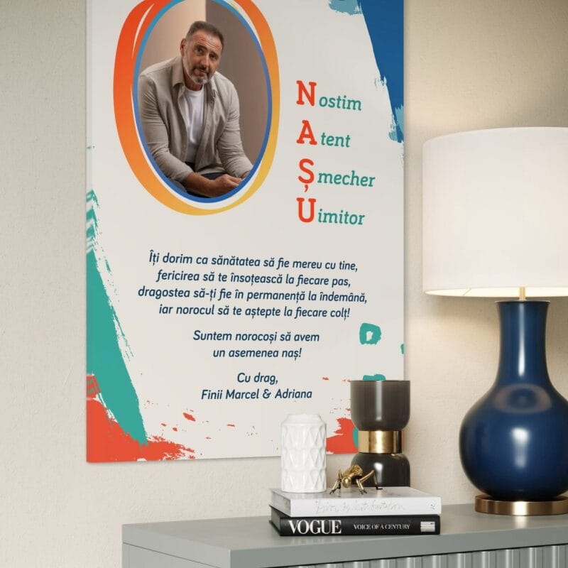 tablou canvas personalizat cadou pentru nașu