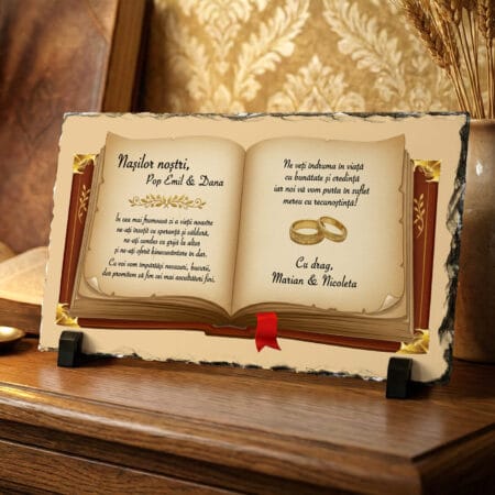 ardezie cadou pentru nași carte