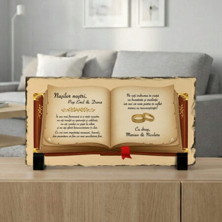 ardezie cadou pentru nași carte