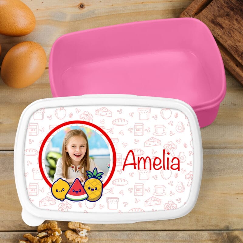 caserolă personalizată cu poză și nume pentru fete