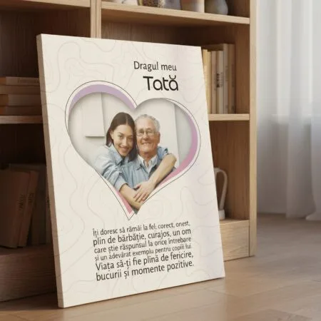 tablou canvas "dragul meu tată" personalizat cu fotografie