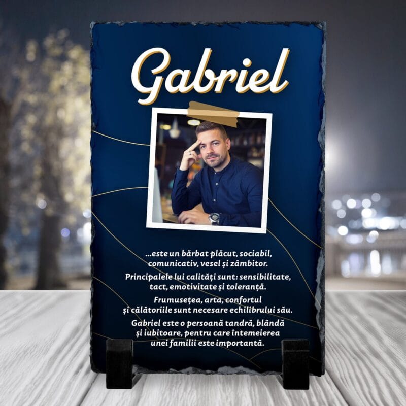 piatră personalizată despre gabriel